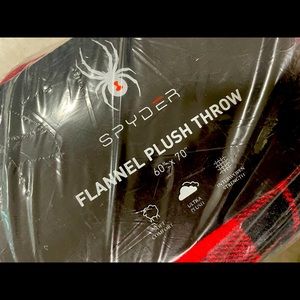 spyder flannel plush throw